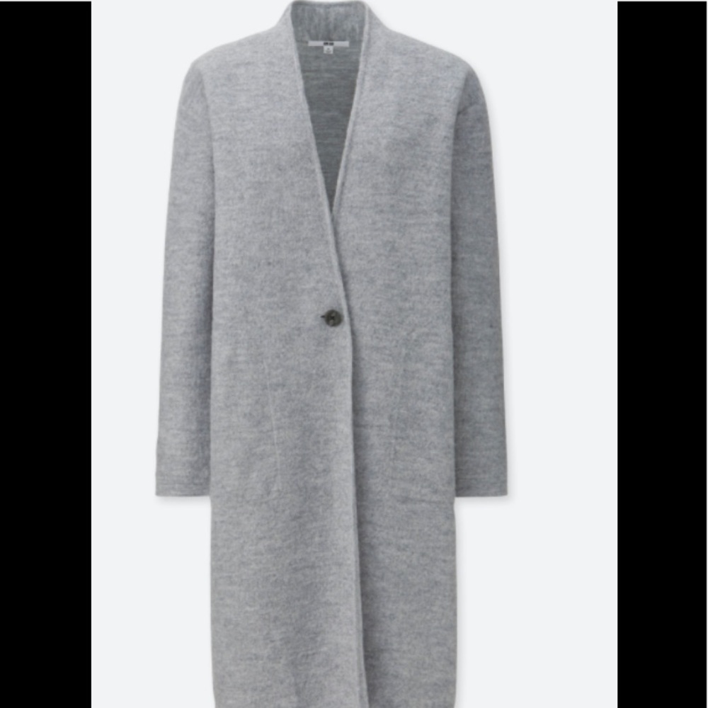 Uniqlo Gray Wool Sweater Jacket